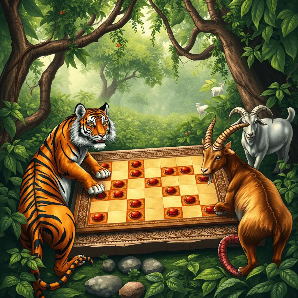 Baghchal- The Nepali Tiger Goat Game